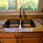 A closer view of under mount sink in granite
