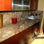 Kitchen granite with full height back splashes