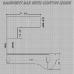 Basement bar with custom shape plan