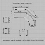 Butterfly shaped kitchen with upper bar plan