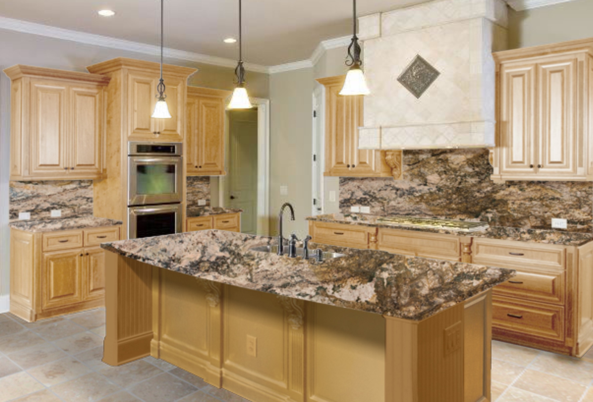 Best Granite For Maple Cabinets, Light Maple Cabinets With White Quartz Countertops