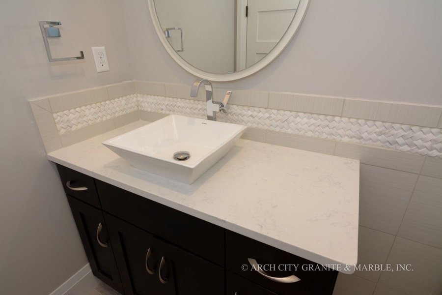 white granite countertops for bathroom