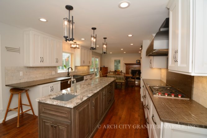 kitchen with granite countertops