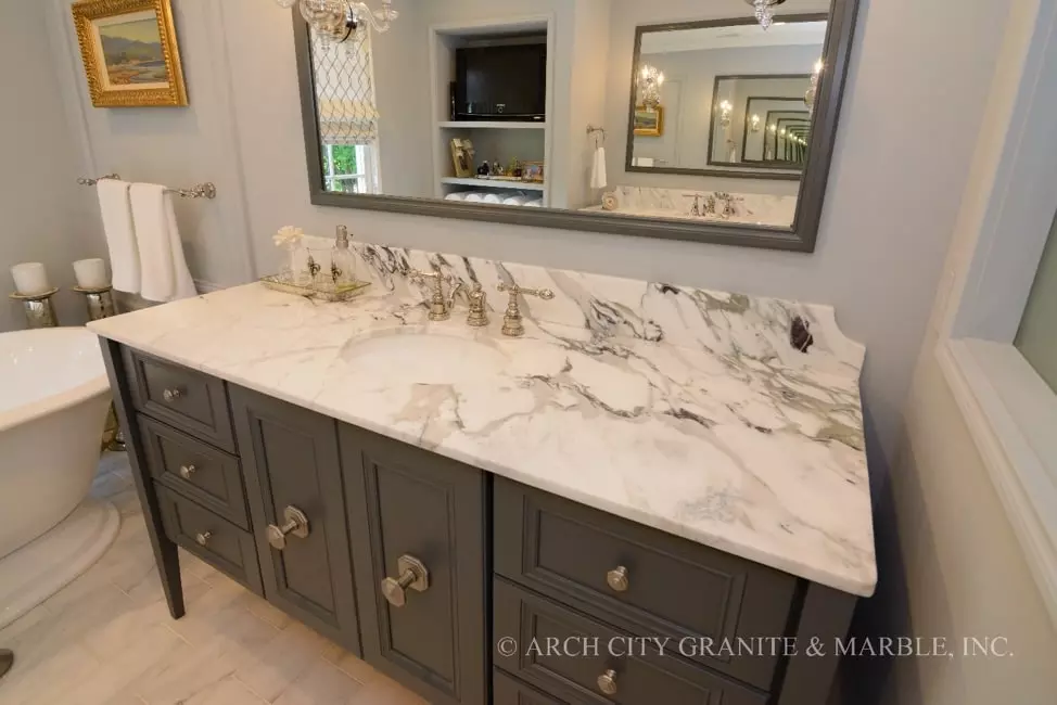 Custom Bathroom Vanity Tops Arch City Granite Marble - What Are The Best Bathroom Countertops 2018