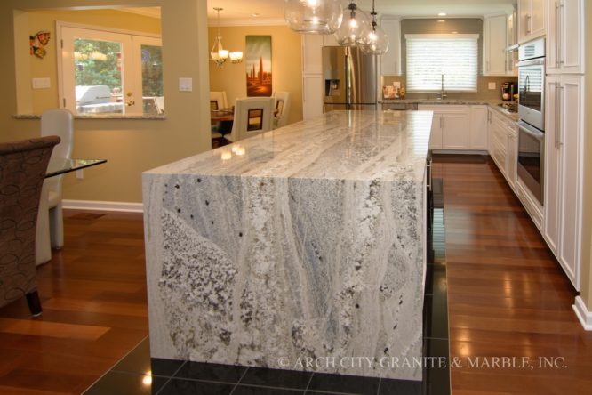 Waterfall Island with Monte Cristo Granite in the st. louis area