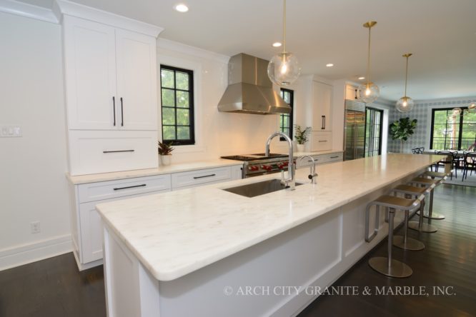 Danby Marble Countertops with White cabinets in Clayton, MO home
